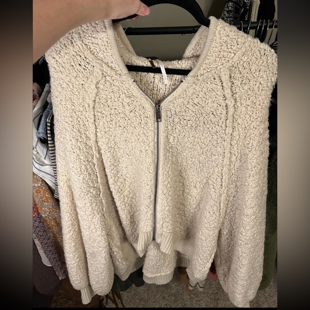 Free People Full Zip Cozy Sweater